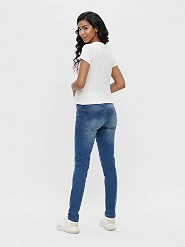 MAMALICIOUS Umstandsjeans Slim Fit Blue Denim - 6